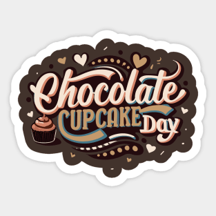 National Chocolate Cupcake Day – October Sticker
